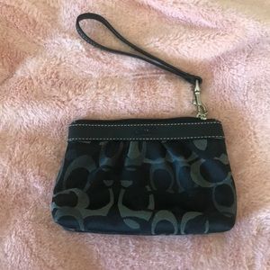 Black coach small wristlet